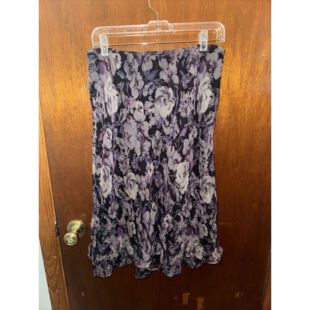Charter Club Womens Purple Floral Maxi Skirt Size 10